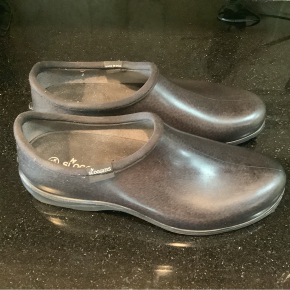 Sloggers Black Rubber Garden Rain Shoes like new MEN SIZE 10 MADE IN USA - Picture 1 of 6